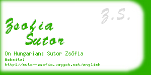 zsofia sutor business card
